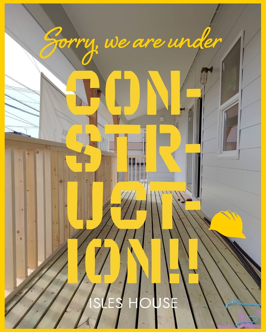 伊勢崎現場のウッドデッキが完成しました。これから塗装をして仕上げます。#アイルズハウス施工例