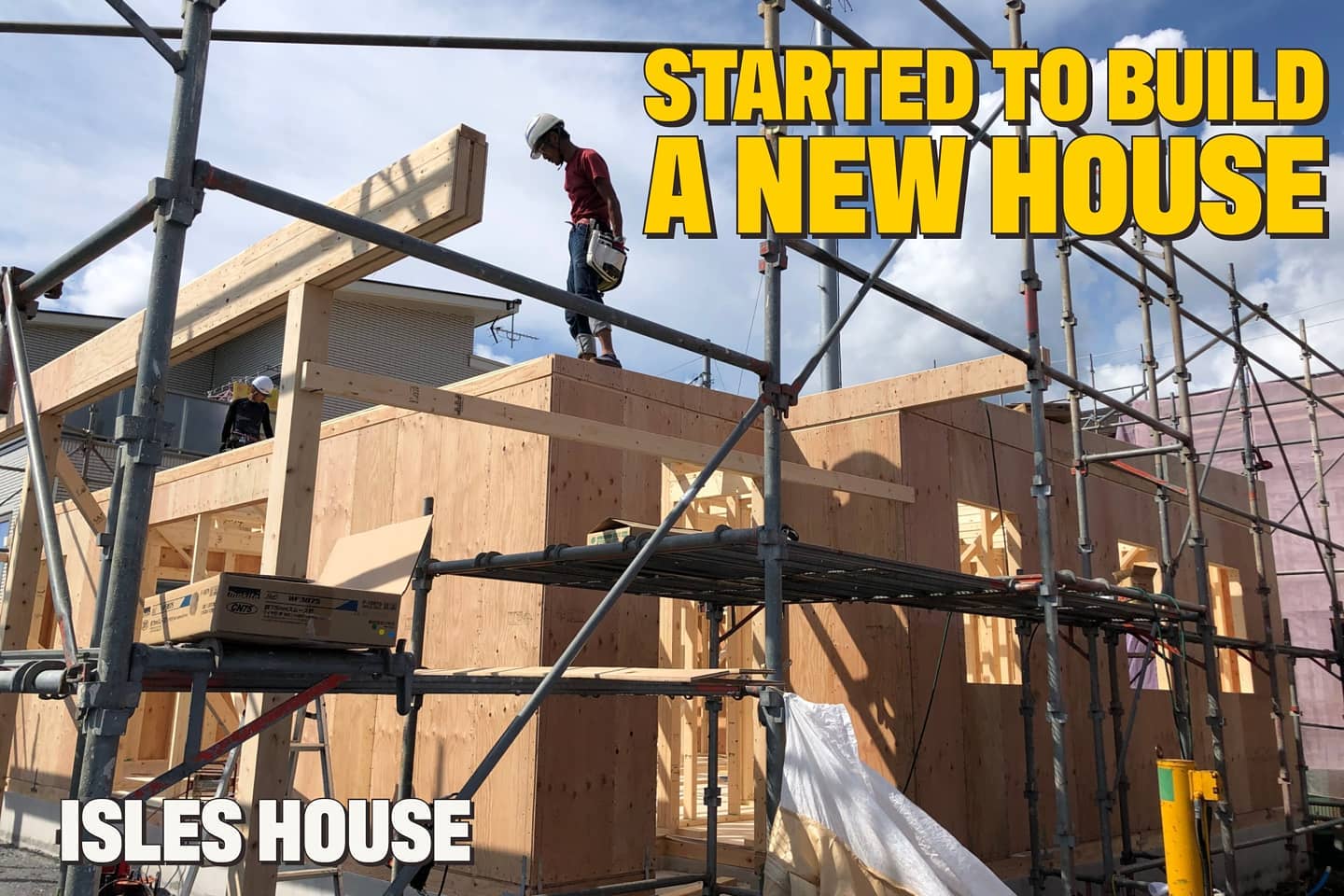 高崎市にて平屋の上棟が始まりました。アイルズハウスから5分の場所です。#アイルズハウス施工中