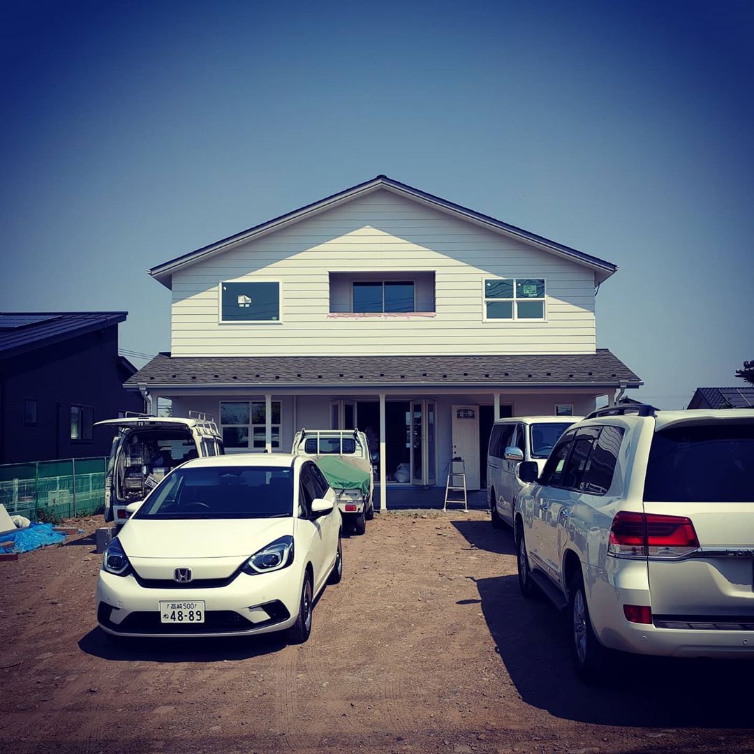 伊勢崎市現場、足場も解体されています。