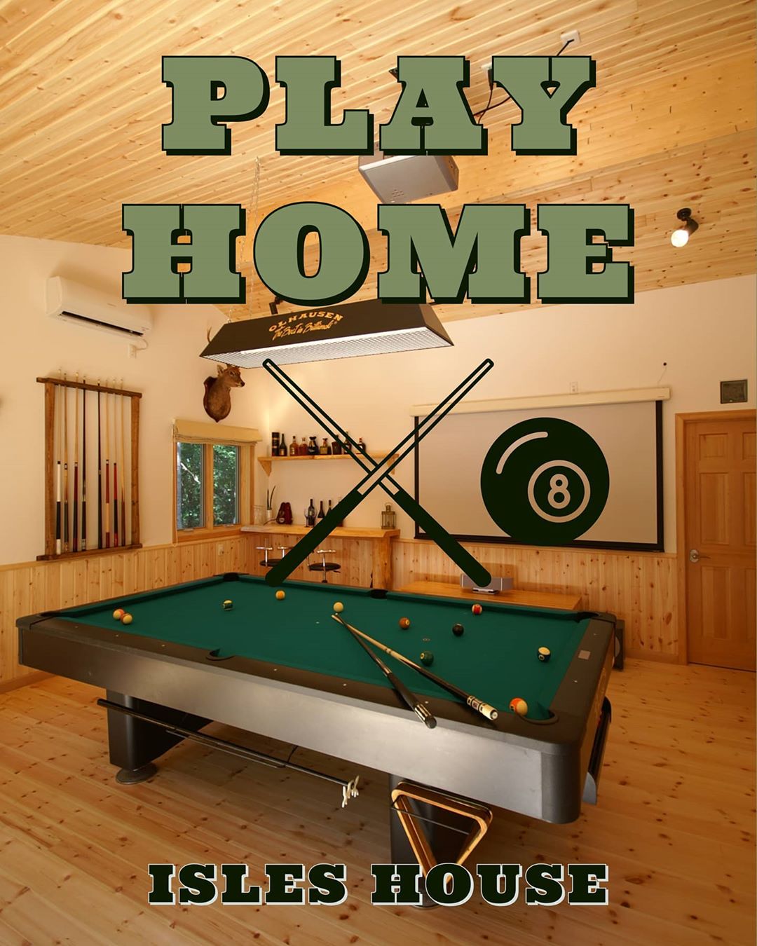 STAY  HOME ＆ PLAY HOMEこのアイルズハウスのオーナーはプレイルームにホームシアター、ビリヤード台、そしてミニバーを完備しSTAY HOMEを楽しんでいます。#アイルズハウス施工例