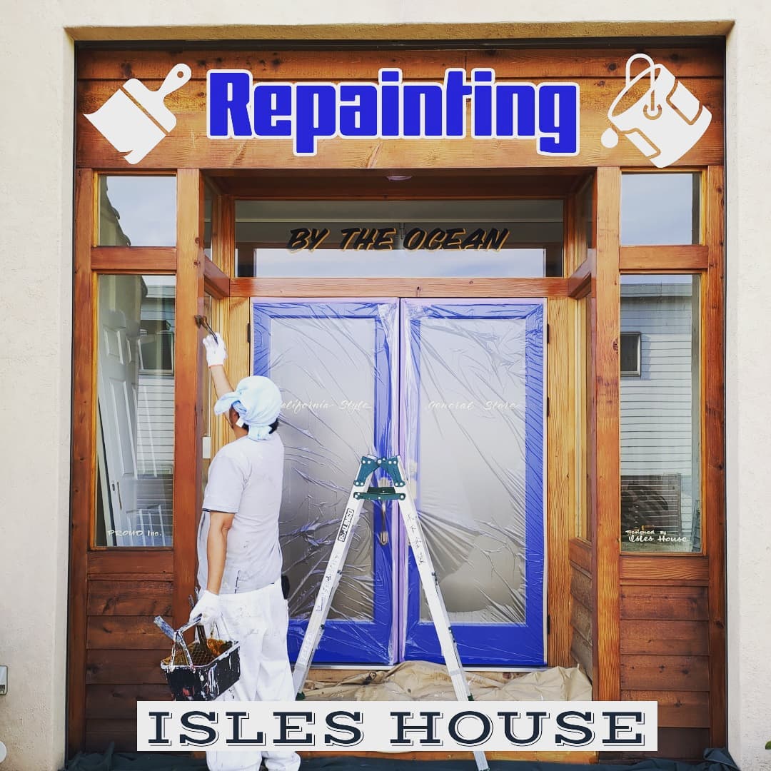 ショールーム BY THE OCEAN も再塗装しています。
#アイルズハウスショールーム