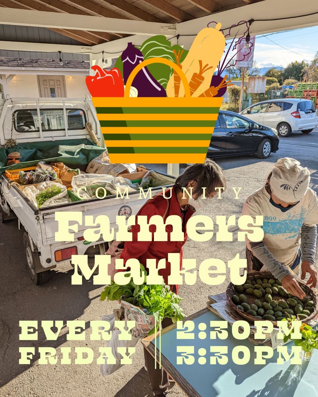今年も始まりました、「和ノ屋」さんの軽トラ野菜販売。毎週金曜日14:30-15:30　アイルズハウスに出店します。
#和ノ屋
#軽トラ移動販売
#野菜