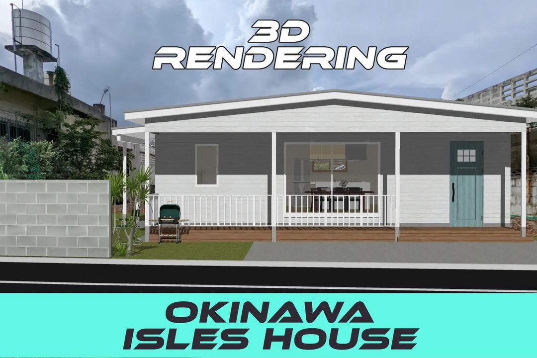 宜野湾市の完成予想CGです。
解体工事も完了し、すぐに地盤調査に入ります。