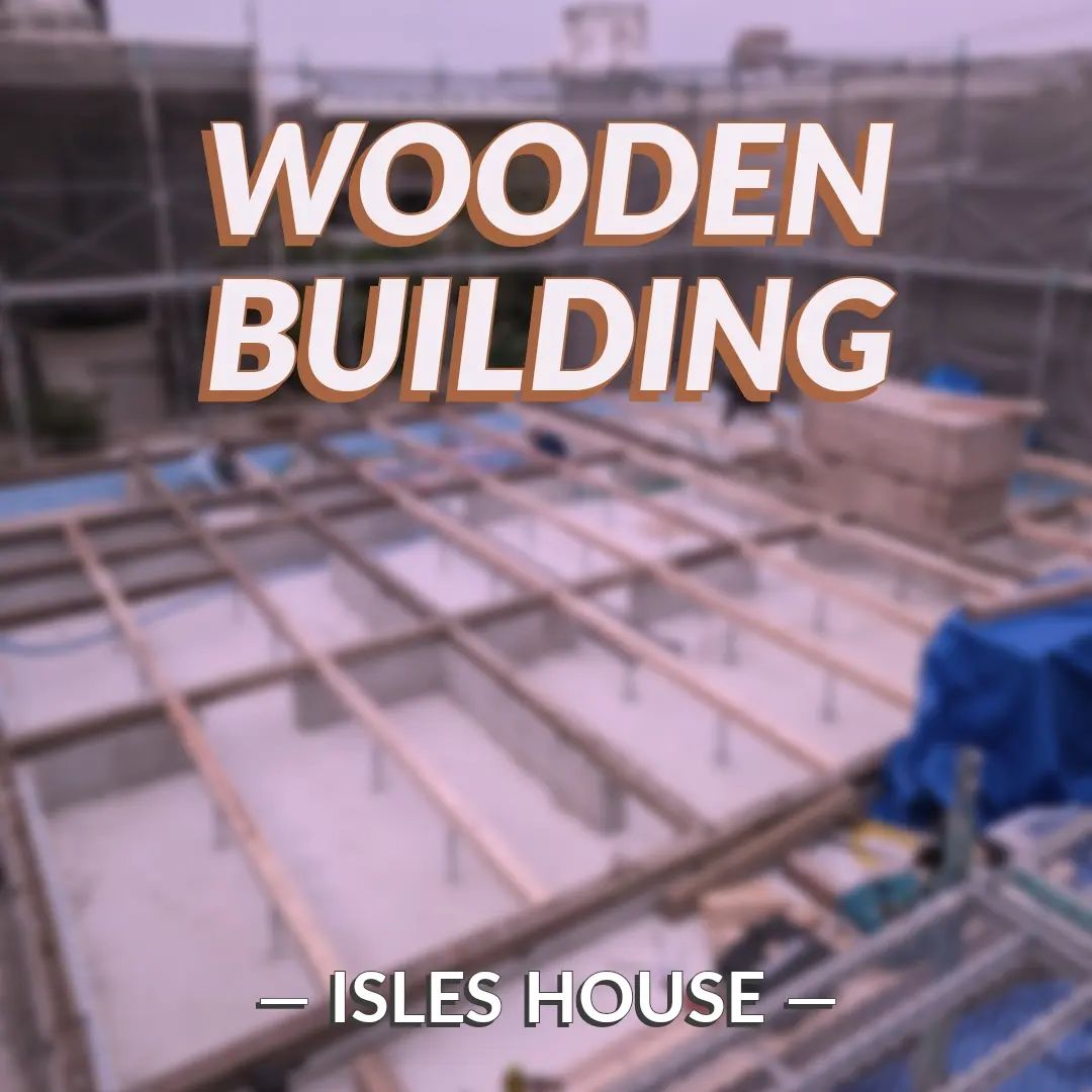 宜野湾の平屋は木造躯体土台が始まりました。